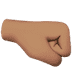 🤜🏽 right-facing fist: medium skin tone display on Apple